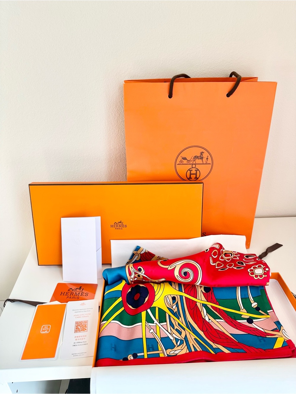 RARE Hermès 140 Silk Jacquard Shawl Coupe de Gala H Logo Weave NIB Giant Carré